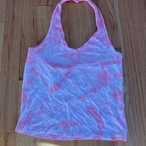 American Eagle Tie Dye Pink Halter Top